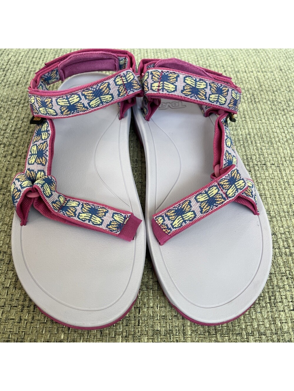 New Teva Youth Girls Sport Sandals Butterfly Lilac Adjustable Lightweight Size 7